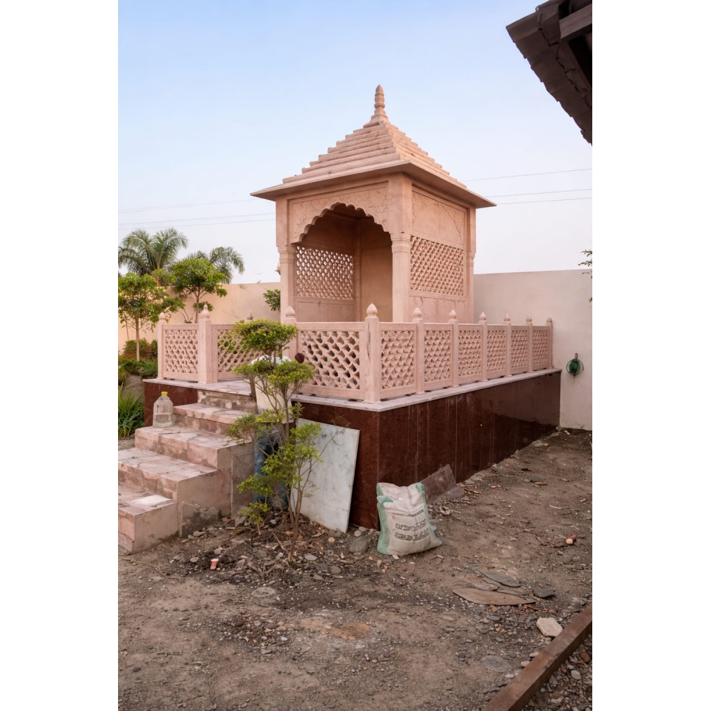 pink sandstone temple india
