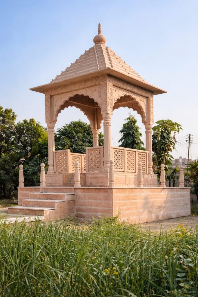 outdoor sandstone temple
